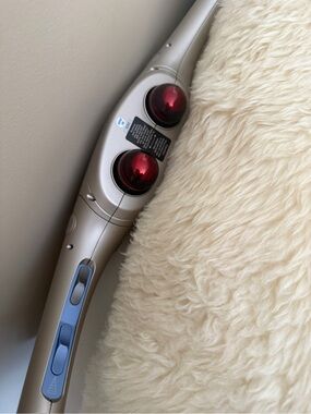 Homedics Silver Handheld Massager with Dark Red Roller Nodes